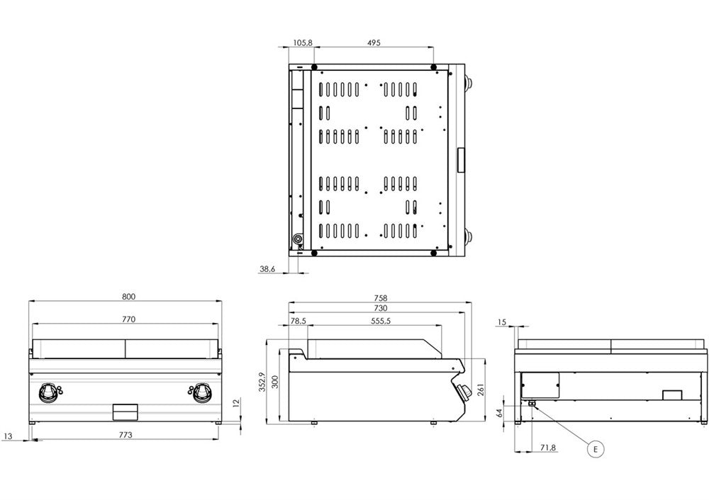 RM Gastro RM 700 Stekhäll FTH-708-E