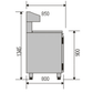 Pizzakylbänk 2100 mm med förhöjd kylränna 3 dörrar