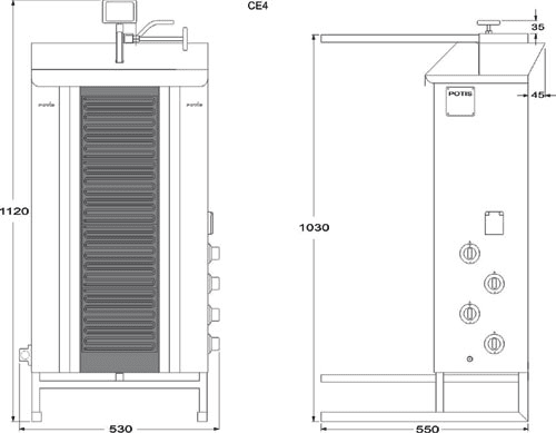 Kebabgrill CE4 - Potis